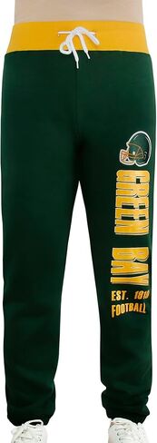 Geneisteck Womens Football Fans رياضي عالي الخصر Sweatpants صالة رياضية Tousers Jogger Pants - أخضر وأصفر in Kuwait