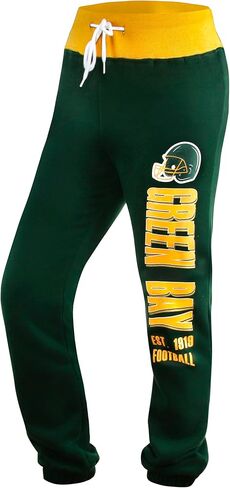 Geneisteck Womens Football Fans رياضي عالي الخصر Sweatpants صالة رياضية Tousers Jogger Pants - أخضر وأصفر in Kuwait