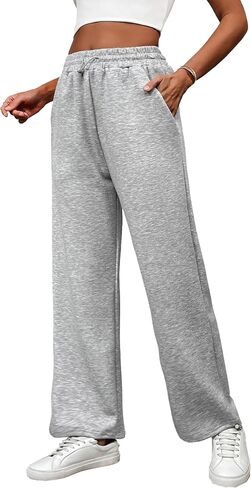 Pinspark Sweatpants Women Baggy Sweatpants for Women High Waisted Soft Joggers for Women with Pockets Drawstring Ankle in Saudi Arabia
