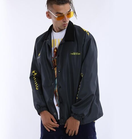 Chainsaw Man Mens ASAP Rocky Windbreaker Jackets Graphic Print Streetwear Long Sleeve Lightweight Coat in Kuwait