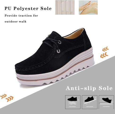 Ruiatoo Womens Slip on Loafers Comfortable Thick Soft Platform Shoes Business Casual Walking Shoes in Kuwait