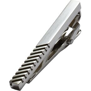 [TAVARAT] Tie Clip Tie Clips for Men stripe design Black Silver Tie Bar Tie Pin Tps-061 in Kuwait