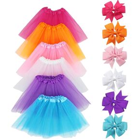 LYLKD 6Pcs Tutus for Girls Princess Ballet Tulle Skirt Dress Up Costumes(2-8T) in Kuwait