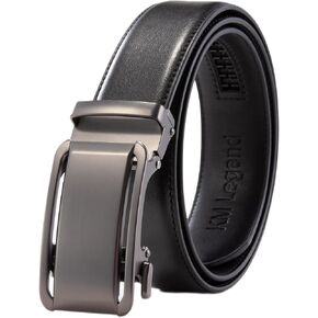 KM Legend Leather Automatic Buckle Ratchet Dress Belt for Men Customizable Fit in Kuwait