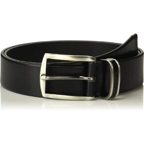 BOSS Men's Brushed Metal Buckle Leather Belt in Saudi Arabia