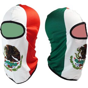 قناع وجه بعلم المكسيك للحماية من الاشعة فوق البنفسجية للرجال والنساء من جي سي بالاكلافا، غطاء راس تكتيكي خفيف الوزن للتزلج والدراجات النارية والجري وركوب الخيل، اسود، 0 in Kuwait