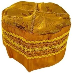 قبعة Gorro De Oshun Amarillo de Santo، Orisha Oshun بمادة مرنة قابلة للتمدد لتناسب معظم الأشخاص in Kuwait
