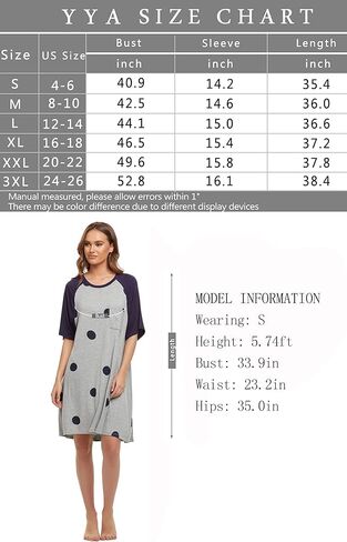 YYA فضفاضة المرأة ثوب النوم قصيرة الأكمام ملابس خاصة مريح قمصان النوم فضفاضة Scoopneck قميص النوم S-3XL in Kuwait