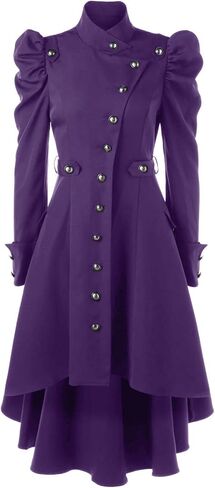 Beebeauty Gothic Vintage Womens Steampunk Victorian Swallow Tail Long Trench Coat Jacket in Saudi Arabia