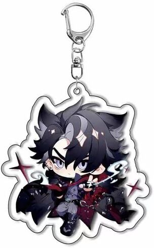 سلسلة مفاتيح بشخصية جينشين امباكت فونتين من بايرز، مجموعة سلاسل مفاتيح من الاكريليك مكونة من 12 قطعة من سلسلة مفاتيح انيمي جينشين مع دلاية. in Kuwait