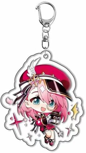 سلسلة مفاتيح بشخصية جينشين امباكت فونتين من بايرز، مجموعة سلاسل مفاتيح من الاكريليك مكونة من 12 قطعة من سلسلة مفاتيح انيمي جينشين مع دلاية. in Kuwait