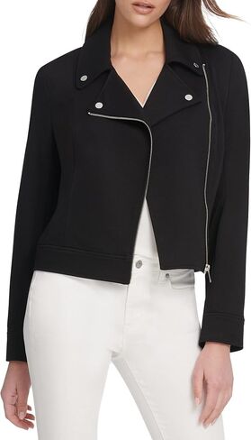 DKNY Women's Faux Fur Cuffed Sleeve Puffer Jacket in Kuwait
