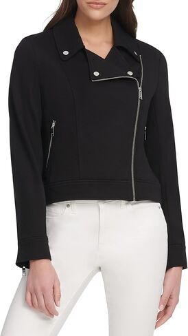 DKNY Women's Faux Fur Cuffed Sleeve Puffer Jacket in Kuwait