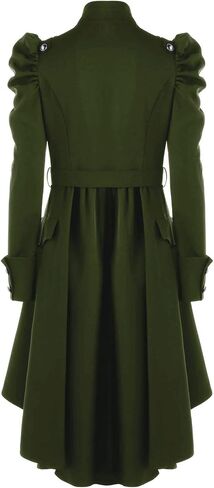 Beebeauty Gothic Vintage Womens Steampunk Victorian Swallow Tail Long Trench Coat Jacket in Saudi Arabia