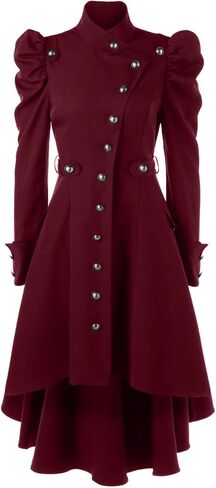 Beebeauty Gothic Vintage Womens Steampunk Victorian Swallow Tail Long Trench Coat Jacket in Saudi Arabia