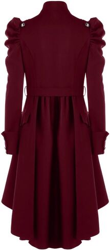 Beebeauty Gothic Vintage Womens Steampunk Victorian Swallow Tail Long Trench Coat Jacket in Saudi Arabia