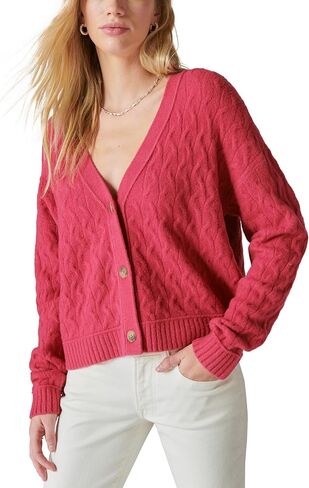 Lucky Brand Women's Cozy Cable Stitch Cardigan in Saudi Arabia