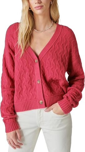 Lucky Brand Women's Cozy Cable Stitch Cardigan in Saudi Arabia