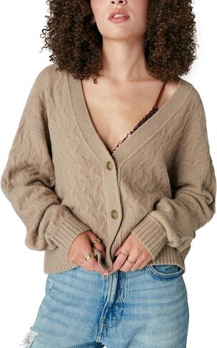 Lucky Brand Women's Cozy Cable Stitch Cardigan in Saudi Arabia