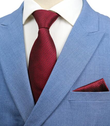 WITZROYS 100% Silk Ties Necktie Set for Men Handmade Tie and Pocket Square Set with Gift Box in Saudi Arabia