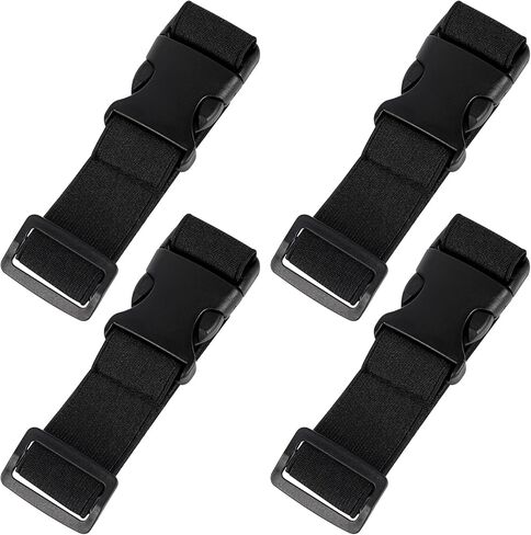 2Pcs Add a Bag Luggage Straps Black Suitcase Belts Adjustable Travel Packing Straps with Quick Release Buckle Travel Accessories for Connecting Your Luggage in Saudi Arabia