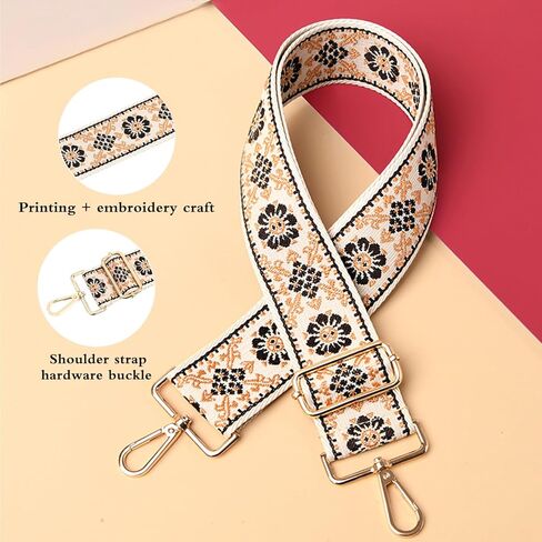 senylanhxy vintage Purse Strap,2inch Purse Strap Replacement Crossbody Wide Shoulder Strap Handbag Canvas Belts in Kuwait