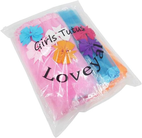 LYLKD 6Pcs Tutus for Girls Princess Ballet Tulle Skirt Dress Up Costumes(2-8T) in Kuwait