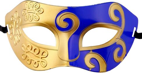 قناع تنكر كلاسيكي للجنسين من Mardi Gras، إكسسوارات الحفلات (عبوة من 10 قطع) in Kuwait