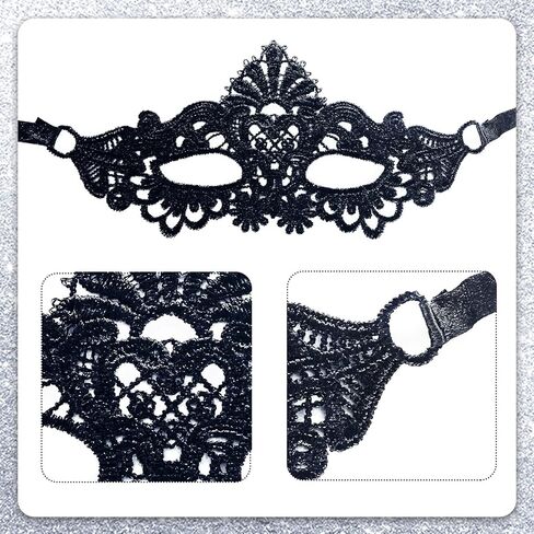 Lusy DM 30 Pieces Lace Masquerade Masks Women Lace Eye Mask Party Ball Venetian Masks for Masquerade Carnival Party in Kuwait
