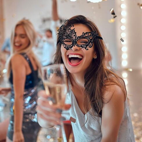 Lusy DM 30 Pieces Lace Masquerade Masks Women Lace Eye Mask Party Ball Venetian Masks for Masquerade Carnival Party in Kuwait