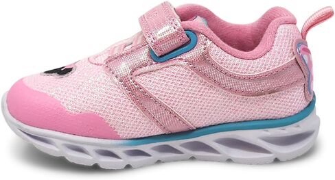 Disney Minnie Mouse Girl's Lighted Athletic Sneaker Light Up Shoes Children with Adjustable Strap (Toddler, Little Kid), Pink in Kuwait