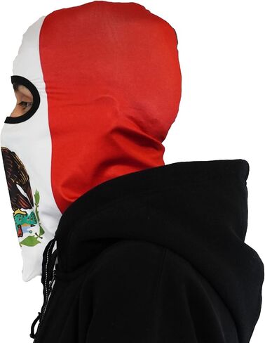 قناع وجه بعلم المكسيك للحماية من الاشعة فوق البنفسجية للرجال والنساء من جي سي بالاكلافا، غطاء راس تكتيكي خفيف الوزن للتزلج والدراجات النارية والجري وركوب الخيل، اسود، 0 in Kuwait