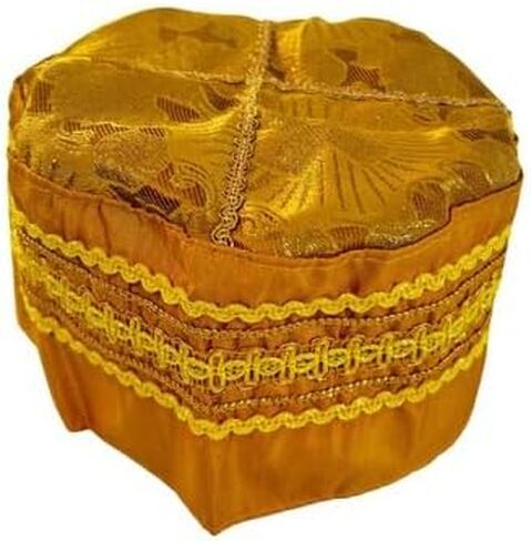 قبعة Gorro De Oshun Amarillo de Santo، Orisha Oshun بمادة مرنة قابلة للتمدد لتناسب معظم الأشخاص in Kuwait