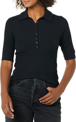Amazon Essentials Women's Fine Rib Polo (Previously Daily Ritual) in Saudi Arabia
