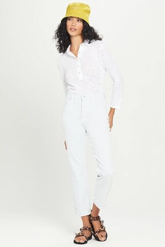 Goldie Lewinter Women's Slub + Jersey Polo Tee in Saudi Arabia