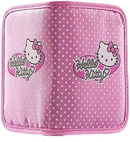 مجموعة حامل جواز السفر وبطاقات الأمتعة بتصميم منقط باصدار محدود من هالو كيتي مع صندوق هدايا، زهري، مقاس واحد in Kuwait