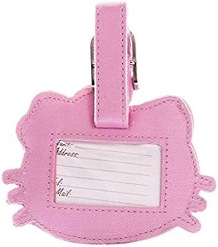 مجموعة حامل جواز السفر وبطاقات الأمتعة بتصميم منقط باصدار محدود من هالو كيتي مع صندوق هدايا، زهري، مقاس واحد in Kuwait