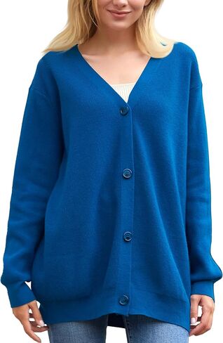 Women's Long Sleeve Button Down Classic Chunky Cardigan Knit Open Front Sweater in Kuwait