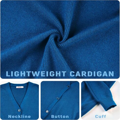 Women's Long Sleeve Button Down Classic Chunky Cardigan Knit Open Front Sweater in Kuwait