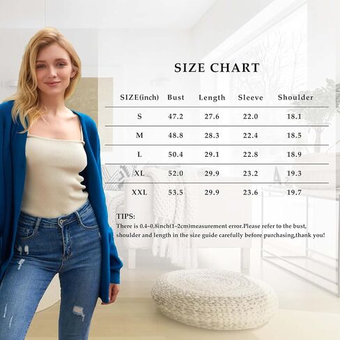 Women's Long Sleeve Button Down Classic Chunky Cardigan Knit Open Front Sweater in Kuwait