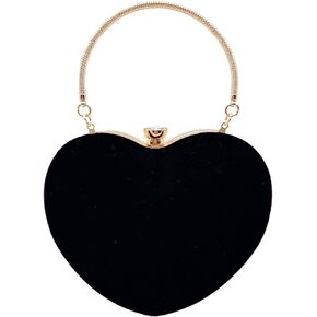 Lytosmoo Women Heart Shaped Handbag Wedding Party Evening Bag Mini Clutch Chain Purse Cocktail Prom Evening Tote