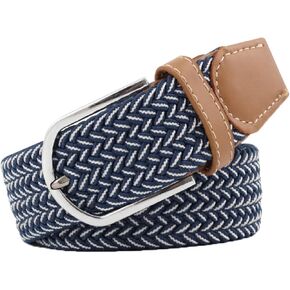 eYLun Men Woven Elastic Stretch Belts Casual Canvas Braided Belts for Women Junior