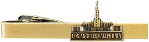 Los Angeles California Antique Gold Temple Tieclip by Ringmasters, not_known in Saudi Arabia