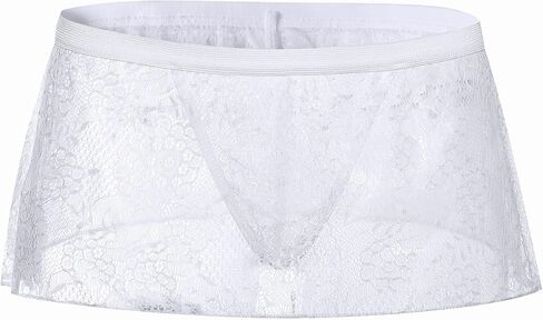 YOOBNG Men's Sissy Panties Skirt Floral Lace Underwear Thongs T-back G-strings Thongs Low Waist Bikini Thongs Underpants in Kuwait