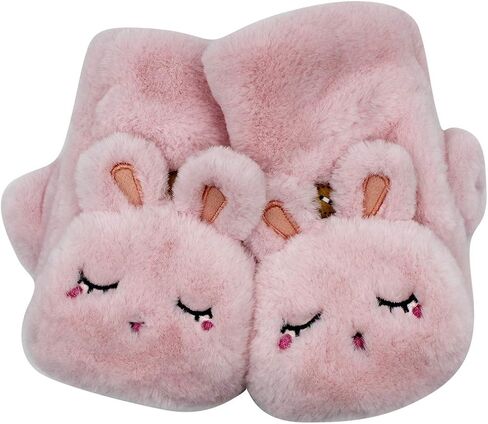 JUMISEE Women Girls Soft Faux Fur Convertible Flip Top Gloves Cute Cat Fingerless Winter Mittens in Saudi Arabia