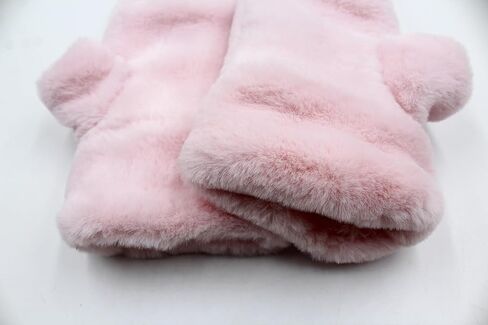 JUMISEE Women Girls Soft Faux Fur Convertible Flip Top Gloves Cute Cat Fingerless Winter Mittens in Saudi Arabia
