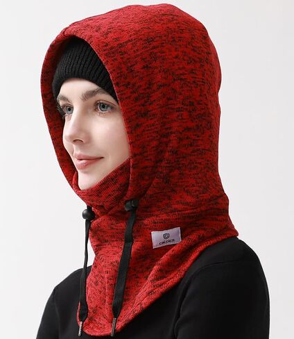 C CALOICS Balaclavas for Men and Women - Wind-Resistant Winter Face Mask,3 - Piece Set:Thermal Face Mask,Brimless Hat,Neck Gaiter - Ideal for Cold Weather in Kuwait