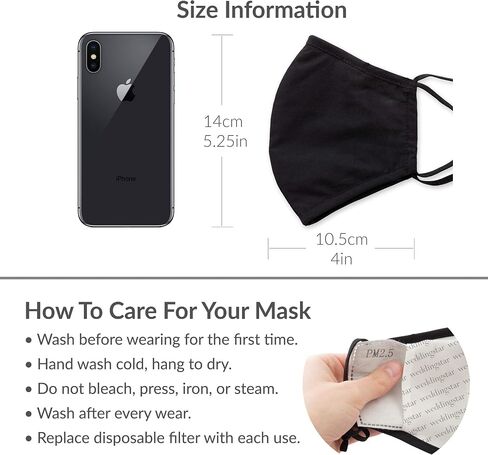 WEDDINGSTAR 3-Ply Adult Washable Cloth Face Mask Reusable and Adjustable with Filter Pocket - Airplane in Saudi Arabia