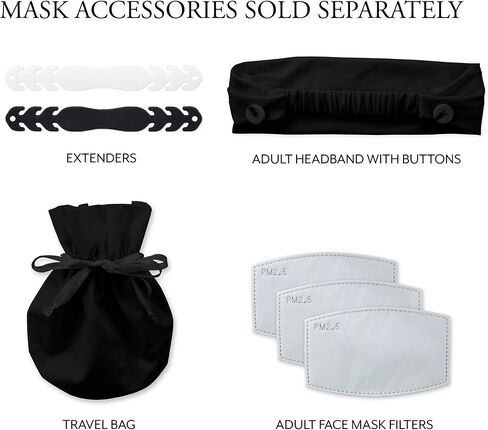 WEDDINGSTAR 3-Ply Adult Washable Cloth Face Mask Reusable and Adjustable with Filter Pocket - Airplane in Saudi Arabia