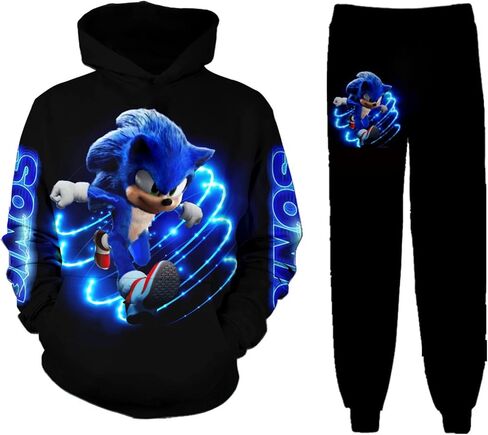 Suphiongs Kids Hoodies Boys Girls Cartoon Game Hoodies 3D Printed Sweatshirt Set 3-Large in Kuwait